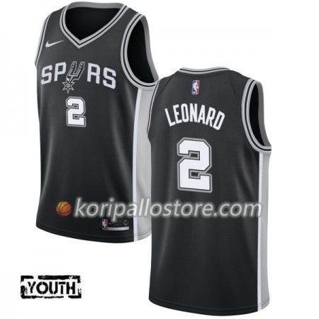 San Antonio Spurs Kawhi Leonard 2 Nike 2017-18 Musta Lasten Pelipaidat Swingman